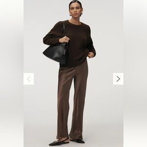 Anthropologie The Tilda Pull-On Wide-Leg Satin Pants